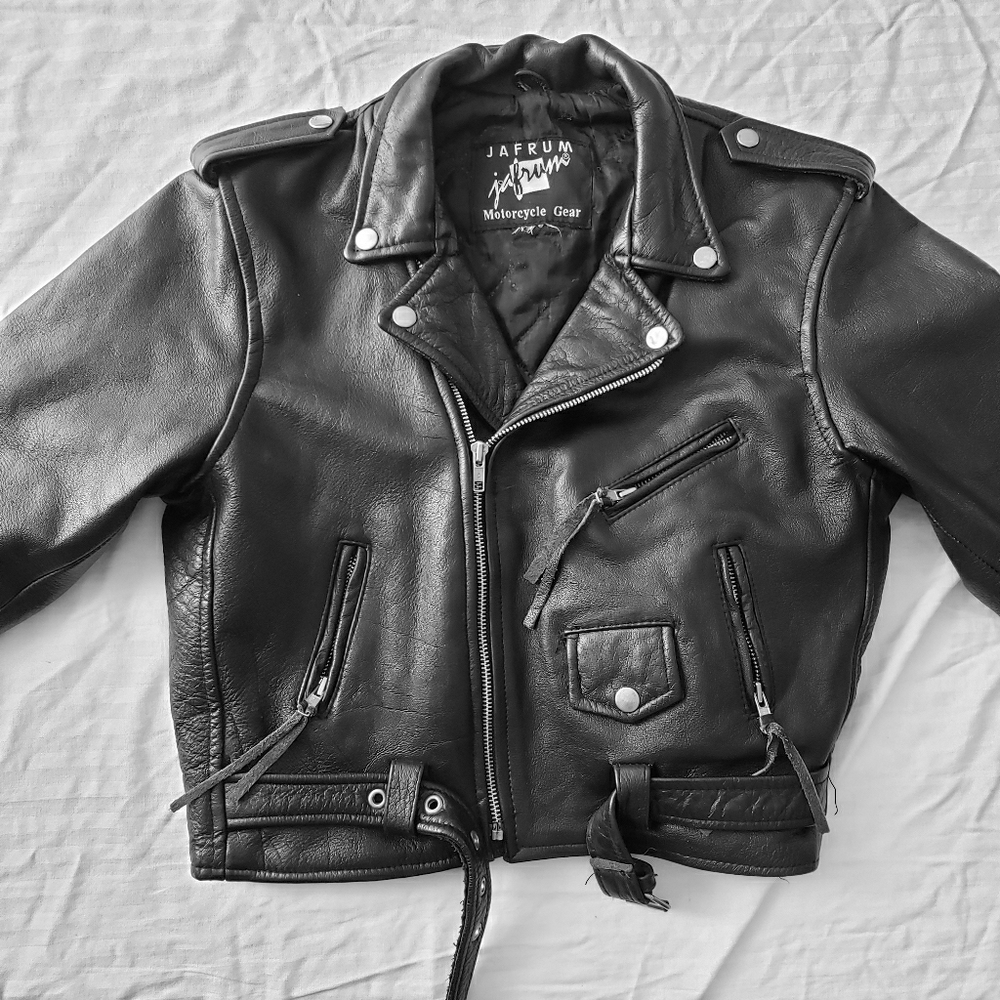 SOLD Vtg Jafrum Motorcycle leather jacket